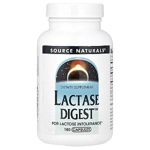 Enzima Lactase Digest 90 mg 180 Cápsulas - Source Naturals