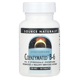 Vitamina B6 Coenzimada 100 mg 60 Comprimidos - Source Naturals
