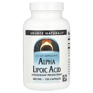 Ácido Alfa-Lipóico Tióctico 600 mg 120 Cápsulas - Source Naturals