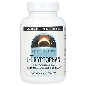 L-Triptofano com Vitamina B6 Coenzimada 120 Comprimidos - Source Naturals