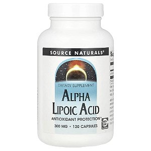 Ácido Alfa-Lipóico Tióctico 300 mg 120 Cápsulas - Source Naturals