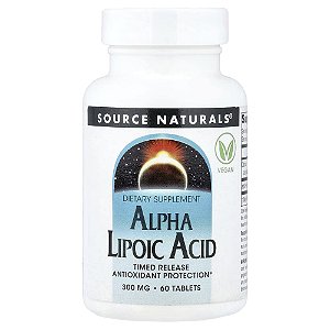 Ácido Alfa-Lipóico Tióctico Liberação Programada 60 Comprimidos - Source Naturals