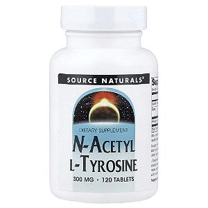 N-Acetil L-Tirosina NALT 300 mg 120 Comprimidos - Source Naturals