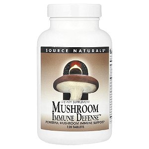 Mushroom Immune Defense Complexo de Cogumelos 120 Comprimidos - Source Naturals