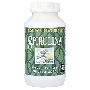 Espirulina Spirulina Orgânica 500 mg 500 Comprimidos - Source Naturals