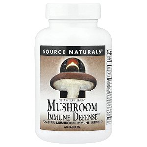 Mushroom Immune Defense Complexo de Cogumelos 60 Comprimidos - Source Naturals