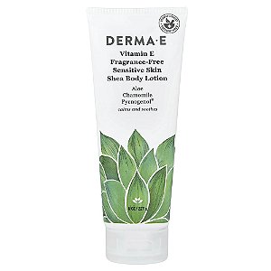 Loção Corporal de Karité para Pele Sensível à Vitamina E Sem Perfume 227 ml - DERMA E