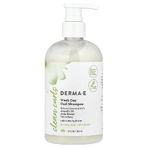 Clean Curls Shampoo Wash Day Curl Para Cabelos Ondulados Cacheados e Crespos 355 ml - DERMA E