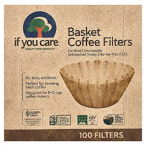 Filtros de Café em Cesta 100 Filtros - If You Care