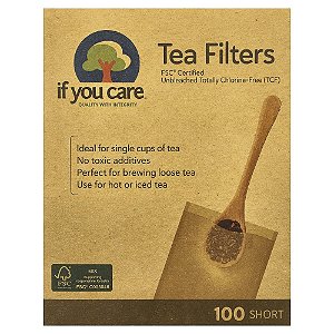 Filtros para Chá Curtos 100 Filtros - If You Care