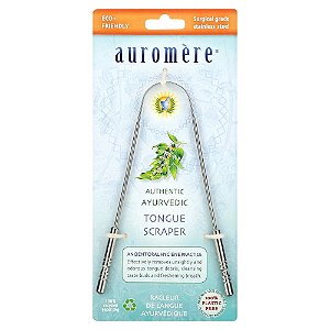 Raspador de Língua Ayurvédico em Aço Inox 1 Unidade - Auromere