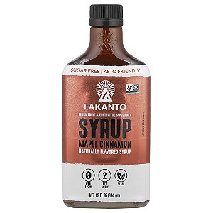 Xarope Adoçado com Fruta dos Monges Sabor Bordo e Canela 384 ml - Lakanto