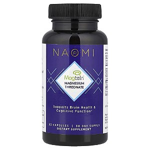 Magtein L-Treonato de Magnésio 1000 mg 60 Cápsulas - NAOMI