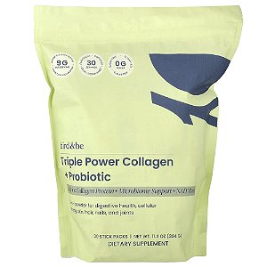 Colágeno Triplo + Probiótico Sem Sabor 30 Sachês de 10.8 g - Bird & Be
