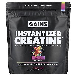 Creatina Monohidratada Solúvel Goma Azeda 231 g - GAINS