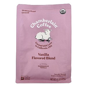 Café Arábica Orgânico Moído Torra Média Baunilha 283 g - Chamberlain Coffee
