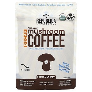 Café de Cogumelos Orgânicos Instantâneo Descafeinado com 7 Cogumelos 70 g - LA Republica
