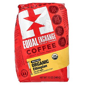 Café Orgânico Etíope em Grãos Torra Média Full City 340 g - Equal Exchange