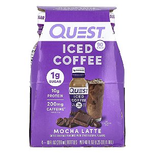 Café Gelado Mocha e Latte 4 Frascos 296 ml Cada - Quest Nutrition
