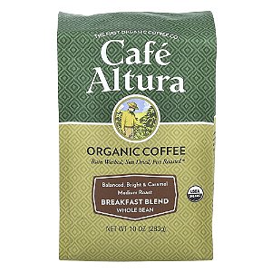 Café Orgânico Breakfast Blend em Grãos Torra Média 283 g - Cafe Altura