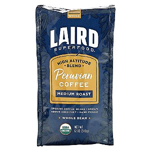 Café Peruano em Grãos Torra Média 340 g - Laird Superfood