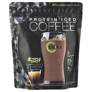 Café Gelado com Proteína Dose Tripla Espresso e Creme 448 g - Chike Nutrition