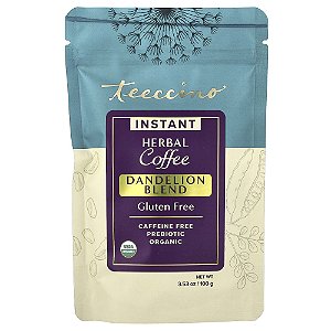 Café de Ervas Instantâneo Mistura de Dente-de-Leão Sem Cafeína 100 g - Teeccino