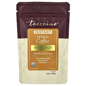 Café de Ervas Instantâneo Avelã Torra Média Sem Cafeína 100 g - Teeccino