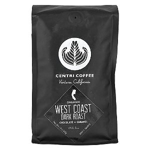 Costa Oeste Orgânica em Grãos Torra Escura Chocolate + Caramelo 340 g - Centri Coffee
