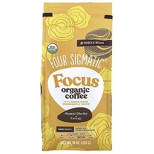 Focus Café Orgânico com Cogumelo Juba-de-Leão e Yacon em Grãos Torra Escura 283 g - Four Sigmatic