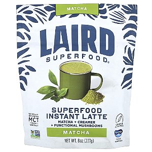 Latte Instantâneo Matcha + Cramer + Adaptogênicos Matcha 227 g - Laird Superfood