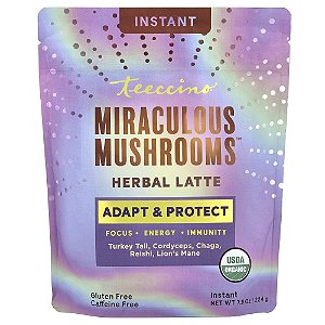 Miraculus Mushrooms Latte de Ervas Instantâneas Sem Cafeína 224 g - Teeccino