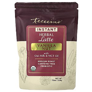 Latte de Ervas Instantâneo Noz de Baunilha Torra Média Sem Cafeína 224 g - Teeccino