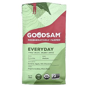 Café Orgânico de Origem Única Todos os Dias em Grãos Torra Média 340g - GoodSam PBC