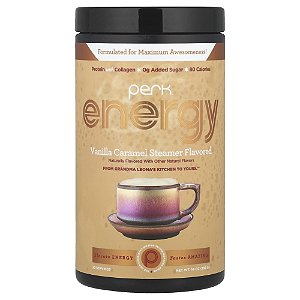 Perk Bebida Energética Caramelo e Baunilha 392 g - Perk Energy