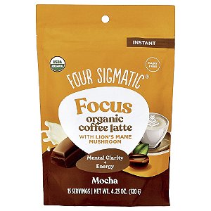 Focus Café Instantâneo Orgânico Latte com Cogumelo Juba-de-Leão Mocha 120 g - Four Sigmatic