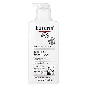 Shampoo e Loção de Banho Infantil Baby Wash e Shampoo 400 ml - Eucerin