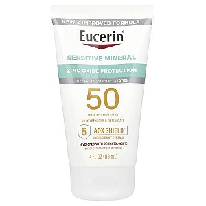 Protetor Solar Mineral Sensitive Mineral Sunscreen FPS 50 118 ml - Eucerin