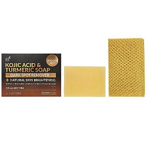 Sabonete em Barra com Ácido Kójico e Cúrcuma e Esponja Africana 2 Barras 142 g Cada - Artnaturals