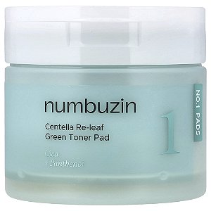 Discos Tonificantes Centella Re-Leaf Green No. 1 70 Unidades 190 ml - Numbuzin