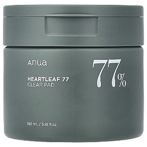 Discos Tonificantes Suaves Heartleaf 77 Clear Pad 160 ml - Anua