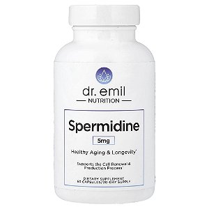 Suplemento de Espermidina para Longevidade Celular 60 Cápsulas - Dr Emil Nutrition