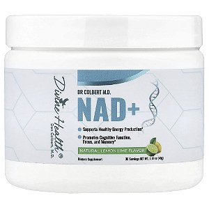Suplemento de NAD+ em Pó Sabor Limão Siciliano e Limão Taiti 48 g - Divine Health