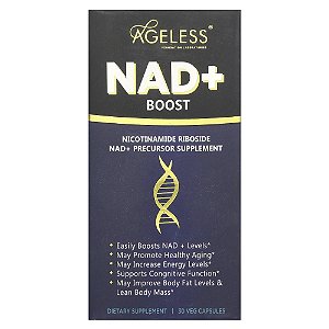 Suplemento Reforço de NAD+ para Longevidade 30 Cápsulas Vegetais - Ageless Foundation Laboratories
