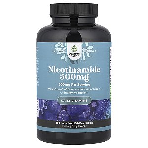 Suplemento de Nicotinamida Precursor de NAD+ 500 mg 180 Cápsulas - Nature's Craft