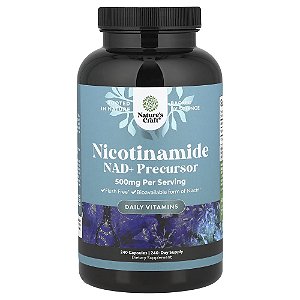 Suplemento de Nicotinamida Precursor de NAD+ 500 mg 240 Cápsulas - Nature's Craft