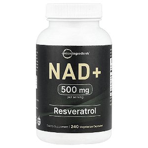 Suplemento de NAD+ para Energia Celular e Longevidade 240 Cápsulas Vegetarianas - Micro Ingredients