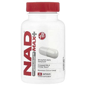 Suplemento NAD MAX+ Rejuvenescedor Celular Antienvelhecimento 30 Cápsulas - Metabolic Nutrition