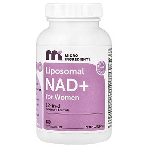Suplemento de NAD+ Lipossomal para Mulheres 180 Cápsulas Vegetarianas - Micro Ingredients