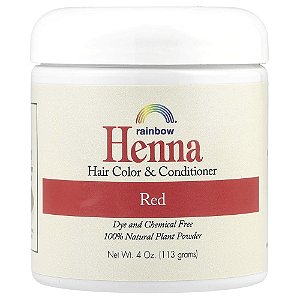Henna Tintura e Condicionador Capilar Vermelho 113 g - Rainbow Research